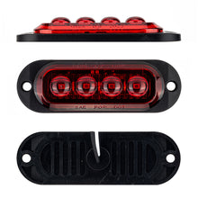 Load image into Gallery viewer, 4 LEDs Truck Len Side Marker Lights 12-24V Waterproof Car Trailer Lorry Truck Van Bus Safety Warning Signal Light Red Yellow White
