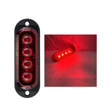 Load image into Gallery viewer, 4 LEDs Truck Len Side Marker Lights 12-24V Waterproof Car Trailer Lorry Truck Van Bus Safety Warning Signal Light Red Yellow White
