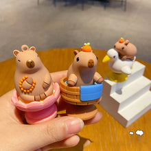 Load image into Gallery viewer, Shaking Head Capybara Decor Alloy Spring Figurine Ornament Car Interior Home Office Bicycle Motorcycle Decoration Gift
