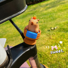 Load image into Gallery viewer, Shaking Head Capybara Decor Alloy Spring Figurine Ornament Car Interior Home Office Bicycle Motorcycle Decoration Gift
