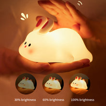 Load image into Gallery viewer, Cute Sheep Panda Rabbit Silicone Lamp USB Rechargeable Timing LED Night Light Bedside Decor Kids Birthday Gift
