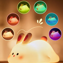 Load image into Gallery viewer, Cute Sheep Panda Rabbit Silicone Lamp USB Rechargeable Timing LED Night Light Bedside Decor Kids Birthday Gift
