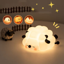 Load image into Gallery viewer, Cute Sheep Panda Rabbit Silicone Lamp USB Rechargeable Timing LED Night Light Bedside Decor Kids Birthday Gift
