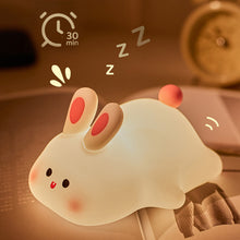 Load image into Gallery viewer, Cute Sheep Panda Rabbit Silicone Lamp USB Rechargeable Timing LED Night Light Bedside Decor Kids Birthday Gift
