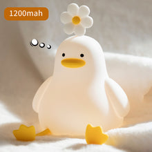 Load image into Gallery viewer, Cute Duck Silicone Lamp USB Rechargeable Timing Pat Sensor LED Night Light Bedside Decor Kids Birthday Gift
