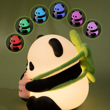 Load image into Gallery viewer, Cute Panda Silicone Lamp USB Rechargeable Timing Pat Sensor LED Night Light Bedside Decor Kids Birthday Gift
