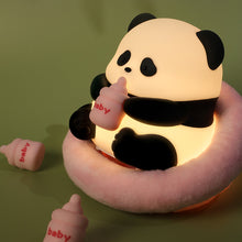 Load image into Gallery viewer, Cute Panda Silicone Lamp USB Rechargeable Timing Pat Sensor LED Night Light Bedside Decor Kids Birthday Gift
