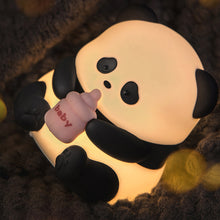 Load image into Gallery viewer, Cute Panda Silicone Lamp USB Rechargeable Timing Pat Sensor LED Night Light Bedside Decor Kids Birthday Gift

