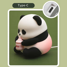 Load image into Gallery viewer, Cute Panda Silicone Lamp USB Rechargeable Timing Pat Sensor LED Night Light Bedside Decor Kids Birthday Gift
