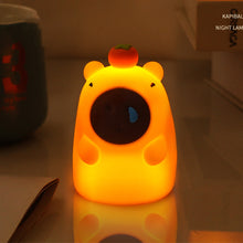 Load image into Gallery viewer, Capybara Silicone LED Night Light Pat Sensor Rechargeable Lamp Kids Bedroom Decor Cartoon Animal Night Lamp Christmas Gifts
