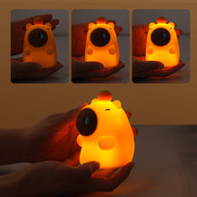 Load image into Gallery viewer, Capybara Silicone LED Night Light Pat Sensor Rechargeable Lamp Kids Bedroom Decor Cartoon Animal Night Lamp Christmas Gifts
