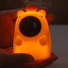 Load image into Gallery viewer, Capybara Silicone LED Night Light Pat Sensor Rechargeable Lamp Kids Bedroom Decor Cartoon Animal Night Lamp Christmas Gifts
