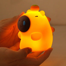 Load image into Gallery viewer, Capybara Silicone LED Night Light Pat Sensor Rechargeable Lamp Kids Bedroom Decor Cartoon Animal Night Lamp Christmas Gifts
