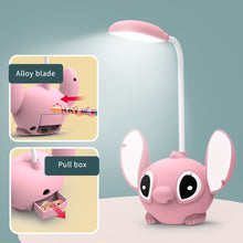 Load image into Gallery viewer, 2 In 1 LED Desk Lamp With Pencil Sharpener USB Rechargable Night Light Desk Lamp Kids Christmas Gift
