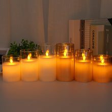 Load image into Gallery viewer, 3Pcs/Set LED Flameless Electric Candles Light Acrylic Glass Battery Flickering Fake Tealight for Wedding Party Christmas Decor
