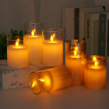 Load image into Gallery viewer, 3Pcs/Set LED Flameless Electric Candles Light Acrylic Glass Battery Flickering Fake Tealight for Wedding Party Christmas Decor

