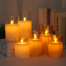 Load image into Gallery viewer, 3Pcs/Set LED Flameless Electric Candles Light Acrylic Glass Battery Flickering Fake Tealight for Wedding Party Christmas Decor
