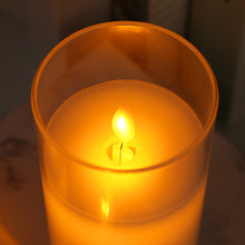 Load image into Gallery viewer, 3Pcs/Set LED Flameless Electric Candles Light Acrylic Glass Battery Flickering Fake Tealight for Wedding Party Christmas Decor
