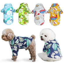 Load image into Gallery viewer, Fashion Hawaii Style Summer Breathable T-shirts Pet Cat Dog Clothes for French Bulldog Small Mediun Dogs Soft
