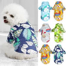 Load image into Gallery viewer, Fashion Hawaii Style Summer Breathable T-shirts Pet Cat Dog Clothes for French Bulldog Small Mediun Dogs Soft
