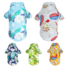 Load image into Gallery viewer, Fashion Hawaii Style Summer Breathable T-shirts Pet Cat Dog Clothes for French Bulldog Small Mediun Dogs Soft
