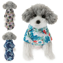 Load image into Gallery viewer, Fashion Hawaii Style Summer Breathable T-shirts Pet Cat Dog Clothes for French Bulldog Small Mediun Dogs Soft
