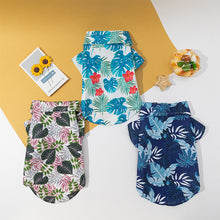 Load image into Gallery viewer, Fashion Hawaii Style Summer Breathable T-shirts Pet Cat Dog Clothes for French Bulldog Small Mediun Dogs Soft
