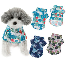 Load image into Gallery viewer, Fashion Hawaii Style Summer Breathable T-shirts Pet Cat Dog Clothes for French Bulldog Small Mediun Dogs Soft
