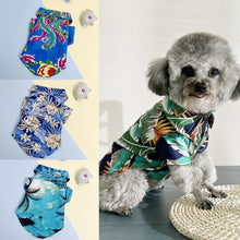 Load image into Gallery viewer, Fashion Hawaii Style Summer Breathable T-shirts Pet Cat Dog Clothes for French Bulldog Small Mediun Dogs Soft
