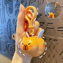 Load image into Gallery viewer, Cartoon Fly Capybara Key Ring Creative keychain Elastic Retractable Pull Key Chain Small Gift Small Charm
