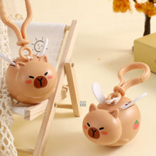 Load image into Gallery viewer, Cartoon Fly Capybara Key Ring Creative keychain Elastic Retractable Pull Key Chain Small Gift Small Charm
