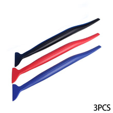 Load image into Gallery viewer, 3Pcs/4Pcs Car Wrap Micro Stick Squeegee Window Tinting Kit Corner Scraper Curves Slot Vinyl Gap Film Tools with Three Hardness
