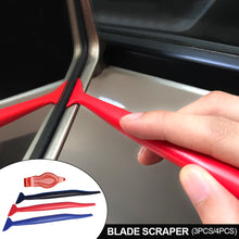 Load image into Gallery viewer, 3Pcs/4Pcs Car Wrap Micro Stick Squeegee Window Tinting Kit Corner Scraper Curves Slot Vinyl Gap Film Tools with Three Hardness
