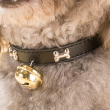 Load image into Gallery viewer, 1Pc Bone Leather Durable Pet Dog Collars Puppy Pug Collars for Small Large Dog Chihuahua Cat Accessories Pet Collar for Small Dogs
