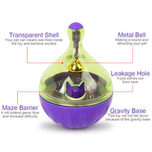 Load image into Gallery viewer, 1Pc Cat Food Feeders Ball Interactive Fun Bowl Pet Toys Tumbler Kitten Shaking Leakage Ball Cats Accessories for Pet Toy Supplies

