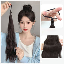 Load image into Gallery viewer, Self Winding Hair Bunches Ball Shaped Wig Hair Loops Simulated Hair Buds Hair Bags Natural Fluffiness Coiled Hair Ropes
