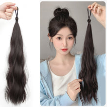 Load image into Gallery viewer, Self Winding Hair Bunches Ball Shaped Wig Hair Loops Simulated Hair Buds Hair Bags Natural Fluffiness Coiled Hair Ropes
