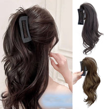 Load image into Gallery viewer, Horsetail Wig Female Gripper Style Simulation Long Curly Hair Large Wave Wig Synthetic Hair Women False Hair Piece
