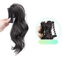 Load image into Gallery viewer, Horsetail Wig Female Gripper Style Simulation Long Curly Hair Large Wave Wig Synthetic Hair Women False Hair Piece
