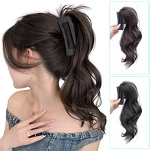 Load image into Gallery viewer, Horsetail Wig Female Gripper Style Simulation Long Curly Hair Large Wave Wig Synthetic Hair Women False Hair Piece
