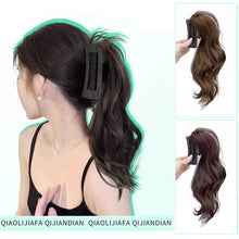 Load image into Gallery viewer, Horsetail Wig Female Gripper Style Simulation Long Curly Hair Large Wave Wig Synthetic Hair Women False Hair Piece
