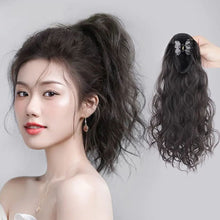 Load image into Gallery viewer, Cloud Perm Short Ponytail Wig for Women Fluffy Grip Clip Low Ponytail Natural Simulation Hair Long Hair Gentle Braid
