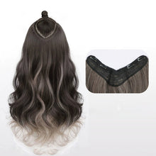 Load image into Gallery viewer, Fashion Spot Dyed Wig Piece Paris Painted Dyed Green Wood Gray Long Hair Natural One Piece Curly Wig Piece
