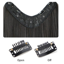 Load image into Gallery viewer, Highlight dyeing Female Long Hair Synthetic Fiber Long Hair Wig False Hair Piece One Piece Seamless Simulation Hair Extensions
