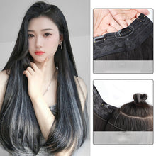 Load image into Gallery viewer, Highlight dyeing Female Long Hair Synthetic Fiber Long Hair Wig False Hair Piece One Piece Seamless Simulation Hair Extensions
