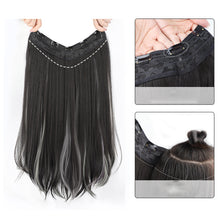 Load image into Gallery viewer, Highlight dyeing Female Long Hair Synthetic Fiber Long Hair Wig False Hair Piece One Piece Seamless Simulation Hair Extensions
