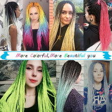 Load image into Gallery viewer, Nightglow High-temperature Silk Dirty Braid Big Braid African Wig High-temperature Fluorescent Color Gradient Fiber Dirty Braid
