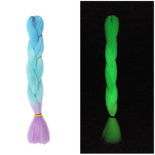 Load image into Gallery viewer, Nightglow High-temperature Silk Dirty Braid Big Braid African Wig High-temperature Fluorescent Color Gradient Fiber Dirty Braid
