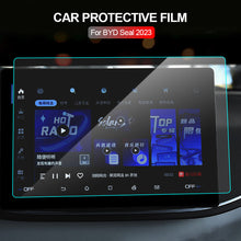 Load image into Gallery viewer, 2Pcs Car GPS Navigation Screen Film + Rear Climate A/C Screen Tempered Film For BYD Seal 2023
