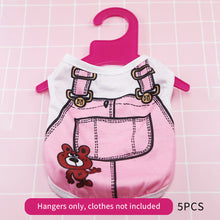 Load image into Gallery viewer, 5Pcs/lot Pet Clothes Plastic Hanger Non-slip Cat Dog Clothes Shelf Hanging Clothes Rack Storage Pet Stuff Supplies
